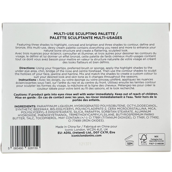 Iconic London Multi Use Sculpting Palette medium coverage 6 creamy shades NWT - Picture 3 of 7